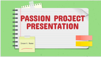 Preview of Google Slides Passion Project Template 