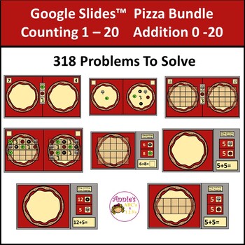 Google Slides ™ Pizza Math Bundle Counting and Addition 0 - 20 | TpT