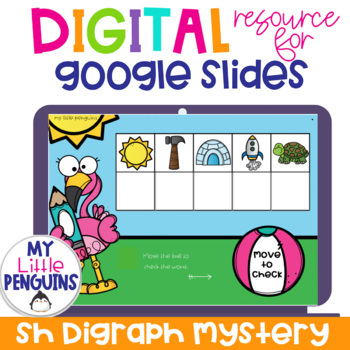 Preview of Google Slides: SH Digraph Mystery Words | /sh/ Digraph Easel Activity