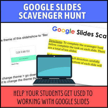 Preview of Google Slides Scavenger Hunt / Introduction