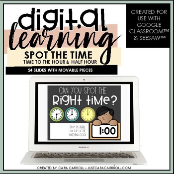 Preview of Google Slides™/SeeSaw™ Telling Time (Vol. 3) | Distance Learning