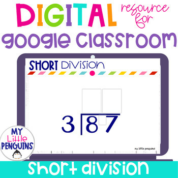 Preview of Google Slides: Short Division 2-digits by 1-digit NO Remainders | Easel Activity