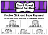 Google Slides: Short Vowel Word Families- Type in Rhymes