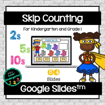 Preview of Google Slides Skip Counting Kindergarten and Grade 1