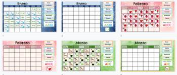 Preview of Google Slides Spanish Calendar (Jan,Feb,Mar)