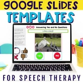 Google Slides Speech and Language Activity Templates for D
