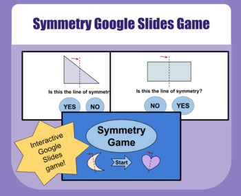 Preview of Google Slides Symmetry Skills Game - Distance Learning