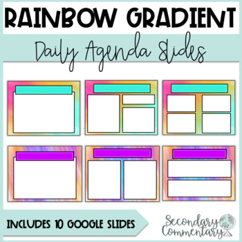 Google Slides Template- Rainbow Gradient by Secondary Commentary
