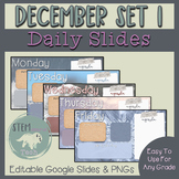 Google Slides Templates Daily Agenda | December Set 1