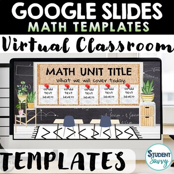 Preview of Google Slides Templates - MATH Digital Classroom Distance Learning