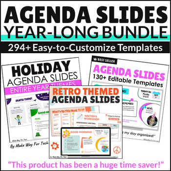 Preview of Summer Daily Agenda Google Slides Template | May Assignment Slides Editable 