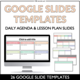 Google Slides Templates | Weekly + Daily Agenda & Lesson P