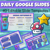 Google Slides Templates, including Daily Agenda, with Retr