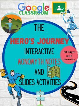 Preview of Google Slides: The Hero's Journey Notes and Interactive Slides Activities