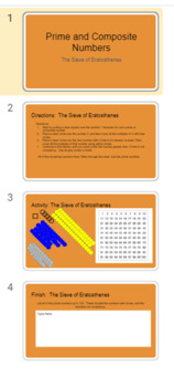 Preview of Google Slides The Sieve of Eratosthenes Student Activity