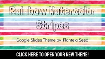 Google Slides Theme Rainbow Watercolor Horizontal Stripes By