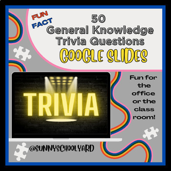 Preview of Google Slides Trivia Game - 50 Questions (General Knowledge) Vol. 1!