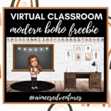 Google Slides | Modern Boho Theme | FREEBIE | Virtual Classroom