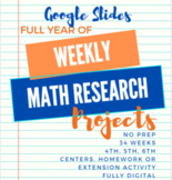 Google Slides Weekly Math Research Projects (34 pages!)