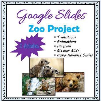 Preview of Google Slides - Zoo Project - Transitions & Animations