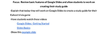 Preview of Google Slides and Kahoot Study Guide 