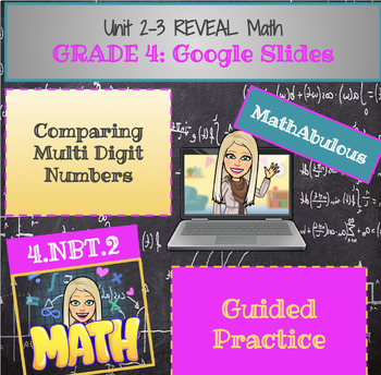 Preview of Google Slides for Reveal Math - 4th Grade Lesson 2-3