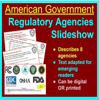 Preview of Google Slideshow: Regulatory Agencies-The Worker Bees of Government