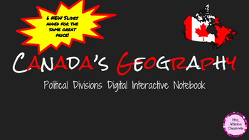 Preview of Google Social Studies Digital Interactive Notebook Canada's Geography