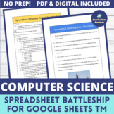 Google Spreadsheet Activities Battleship for Computer Science