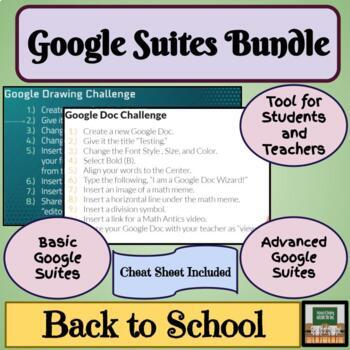 Preview of Google Suites Student Training Distance Learning Back to School