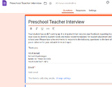 Google Teacher Interview Form (Preschool) IEP, SPECIAL ED 