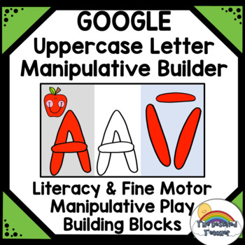 Preview of Google Uppercase Letter Builder | Uppercase Playdough Alphabet Builder
