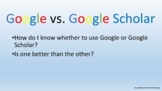 Google Vs Google Scholar - Slideshow Presentation