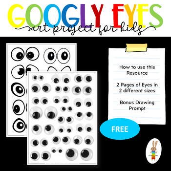 UPDATED – Silly Printable Googly Eyes Template Craft 2D shapes