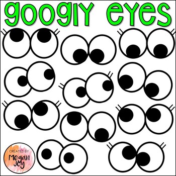 Googly Eyes Clip Art - Moveable Pieces by Joyful Learning - Megan Joy