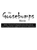Goosebumps Movie- Comprehension Questions, Movie Guide