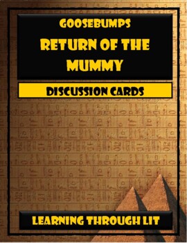 Preview of Goosebumps RETURN OF THE MUMMY - Discussion Cards PRINTABLE & SHAREABLE