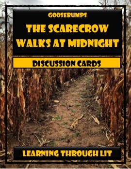 Preview of Goosebumps SCARECROW WALKS AT MIDNIGHT Discussion Cards PRINTABLE & SHAREABLE