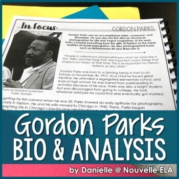 Preview of Gordon Parks - Media Literacy Biographical Article - Black History