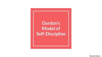 Preview of Gordon's Model of Self-Discipline Presentation