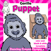 Gorilla Craft Activity | Paper Bag Puppet Template