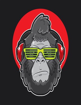 Gorilla Head Music Notebook by Consbruck Creatives | TpT