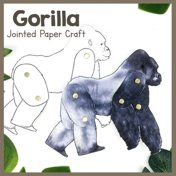 Preview of Gorilla | Jointed Animal Craft | Articulated Craft Template | Gorillas