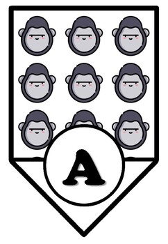 gorilla spelling words alphabet blocks