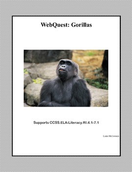 Preview of Gorillas -Webquest
