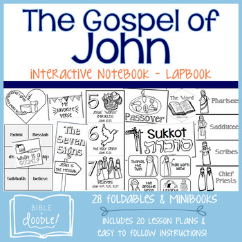 Preview of Gospel of John Interactive Notebook - Lapbook (K-6)