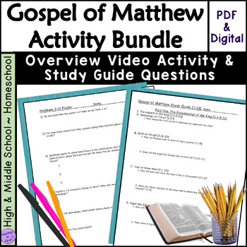Preview of Gospel of Matthew Bible Study Activity BUNDLE