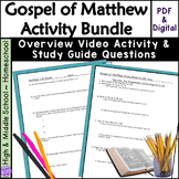 Gospel of Matthew Bible Study Activity BUNDLE