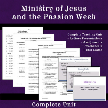 Preview of Gospels Part 2 - Ministry of Jesus and the Passion Week Complete Unit