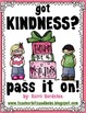 Got Kindness? Pass It On! Writing Pack by Kerri B | TpT